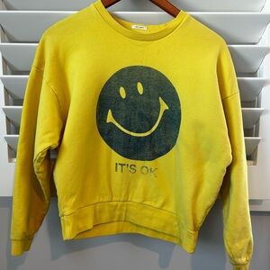 MOTHER The Drop Square Sweatshirt in “It’s ok” Size XS
